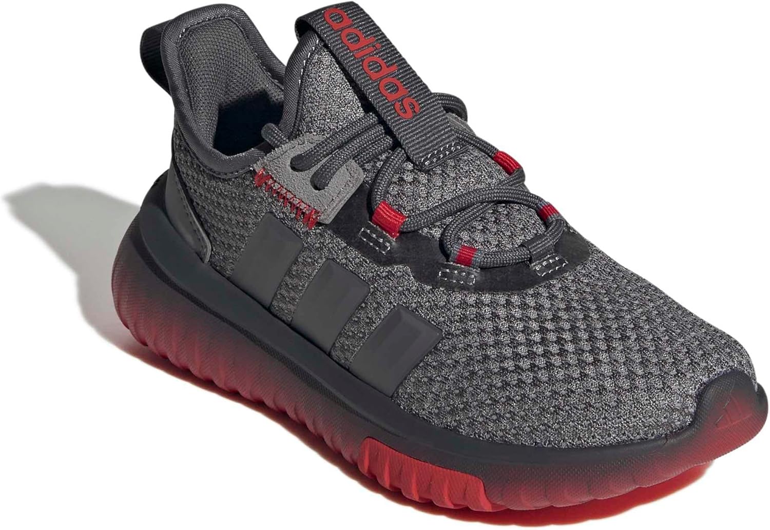 Детские кроссовки Adidas Kaptir 4.0 (унисекс), серый/алый — фото 4
