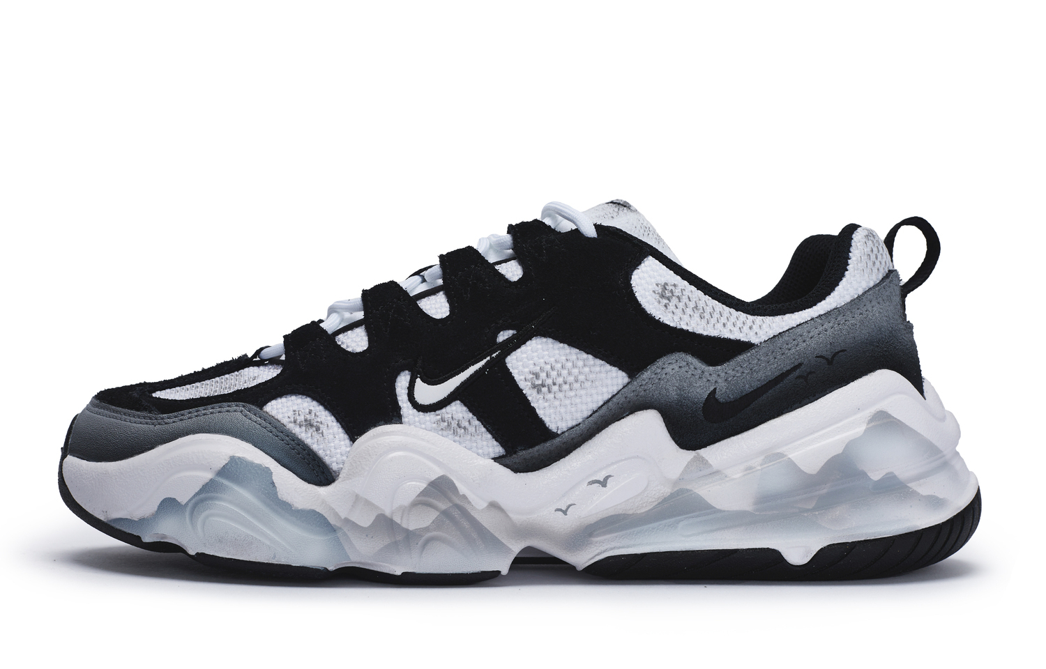 Nike Tech Hera мужские повседневные кроссовки низкие серые черно-бело-серые — фото 2