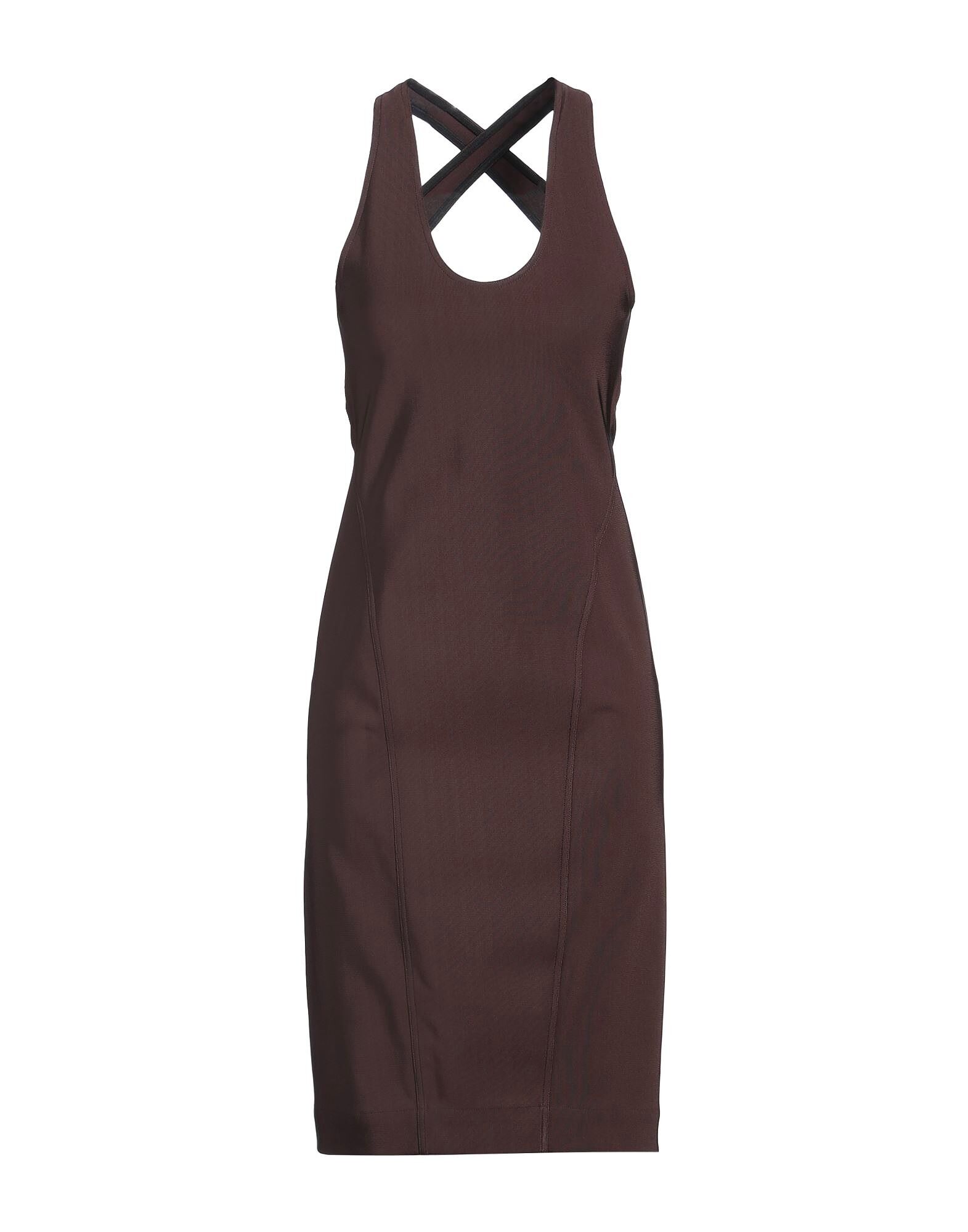 

Платье миди Alaïa, темно-коричневый