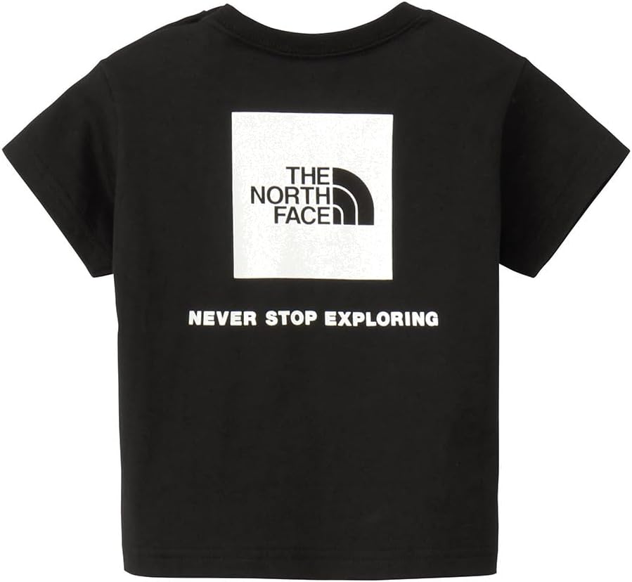Детская футболка с коротким рукавом THE NORTH FACE с квадратным логотипом на спине, унисекс, черный