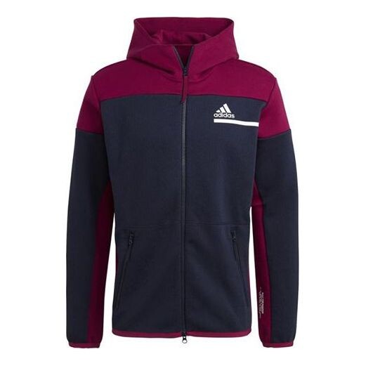 

Куртка adidas Zne Fz Colorblock Sports Loose Hooded Jacket Blue, синий