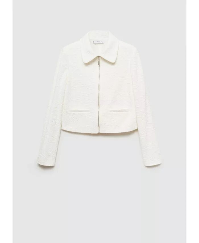 

Женская фактурная куртка из смеси хлопка MANGO, коричневый/бежевый