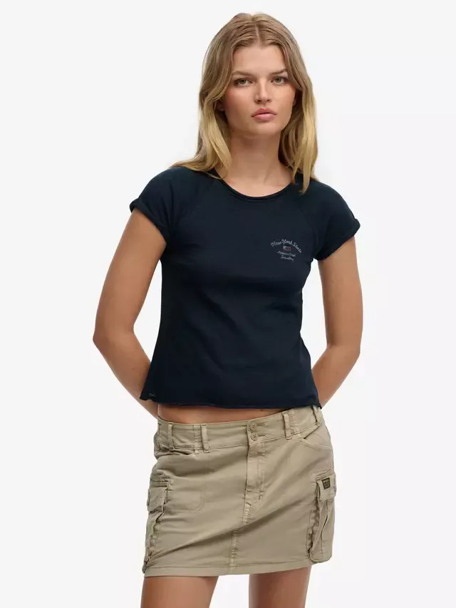 Спортивная футболка Athletic Essentials Slub Graphic T-Shirt, цвет Eclipse Navy Superdry, Eclipse Navy