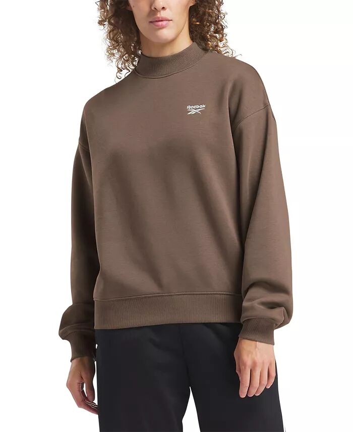 

Женская толстовка Identity из хлопкового флиса с воротником-стойкой Reebok, коричневый