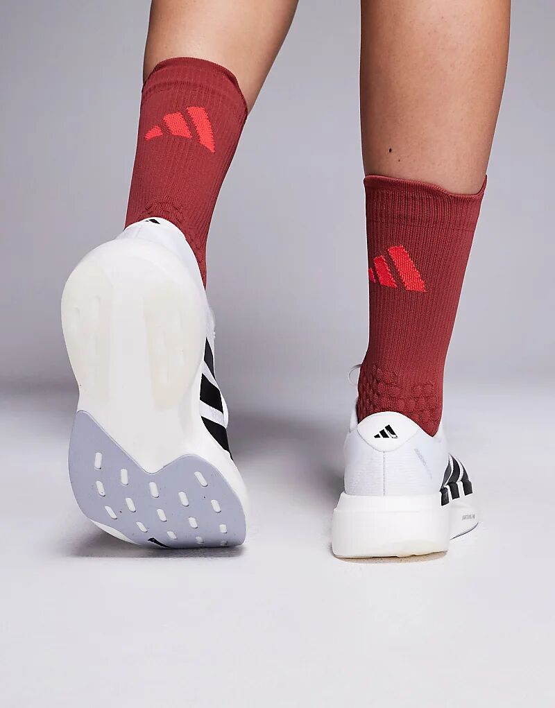 Кроссовки adidas Running Adizero EVO SL белого и черного цветов Adidas Performance — фото 4