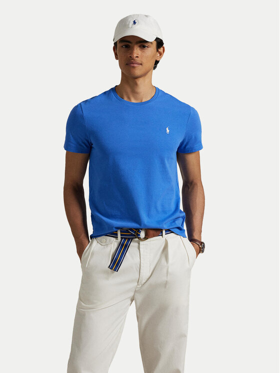 

Облегающая футболка 710671438411 Polo Ralph Lauren, синий
