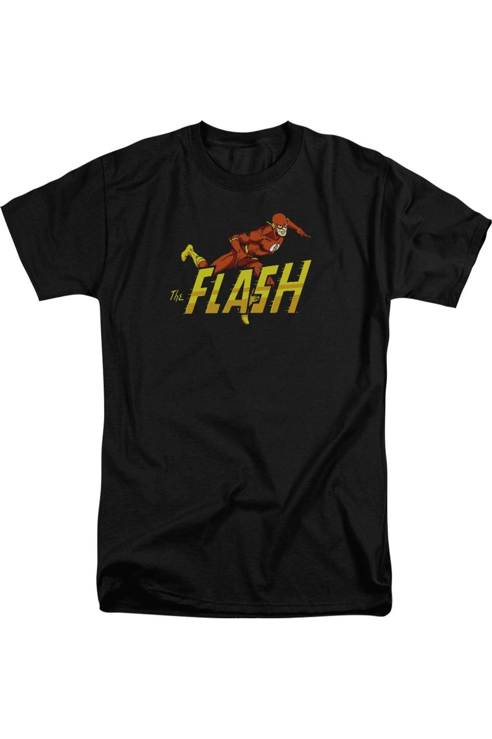 

Футболка с коротким рукавом для взрослых с героями комиксов DC Flash 8 Bit Flash Gildan, черный