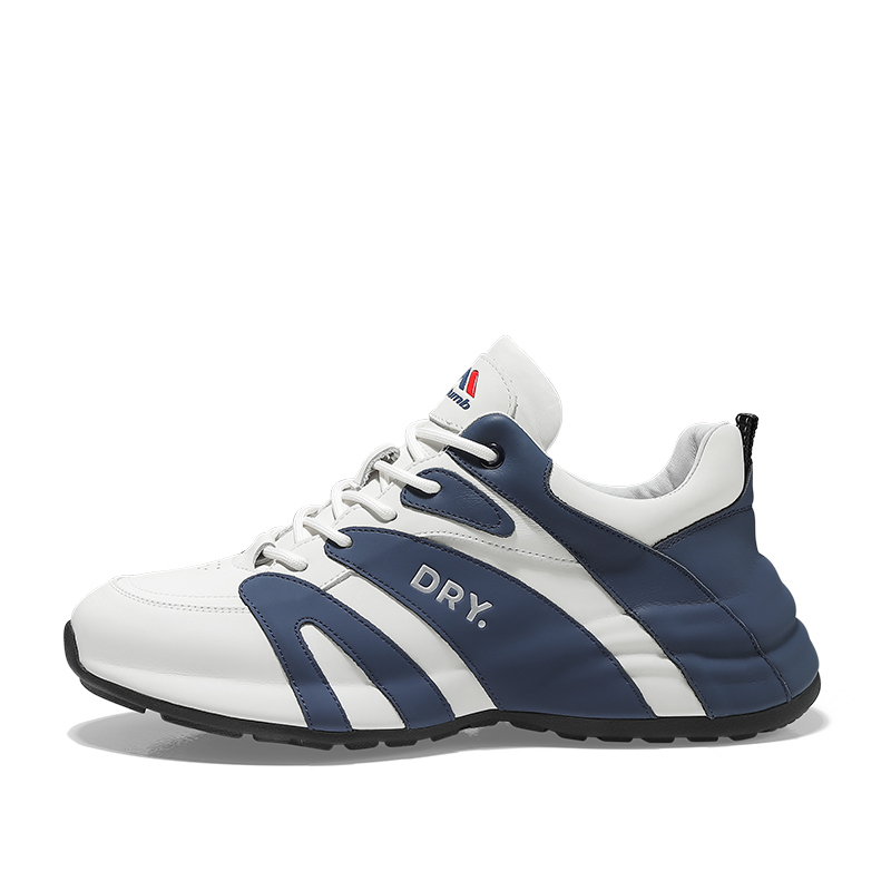 

Амортизирующие дышащие нескользящие низкие кеды мужские бело-синие Kolumb