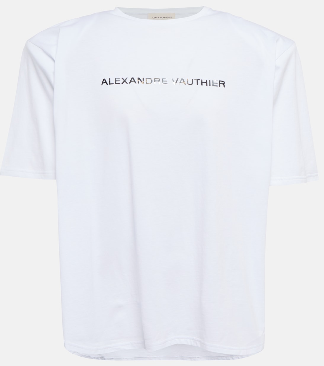 

Футболка из хлопкового джерси с логотипом Alexandre Vauthier, белый