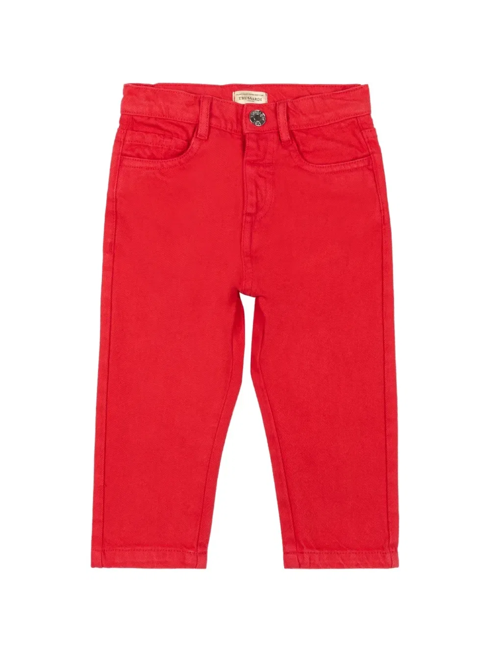Джинсы с пятью карманами Trussardi Junior, красный