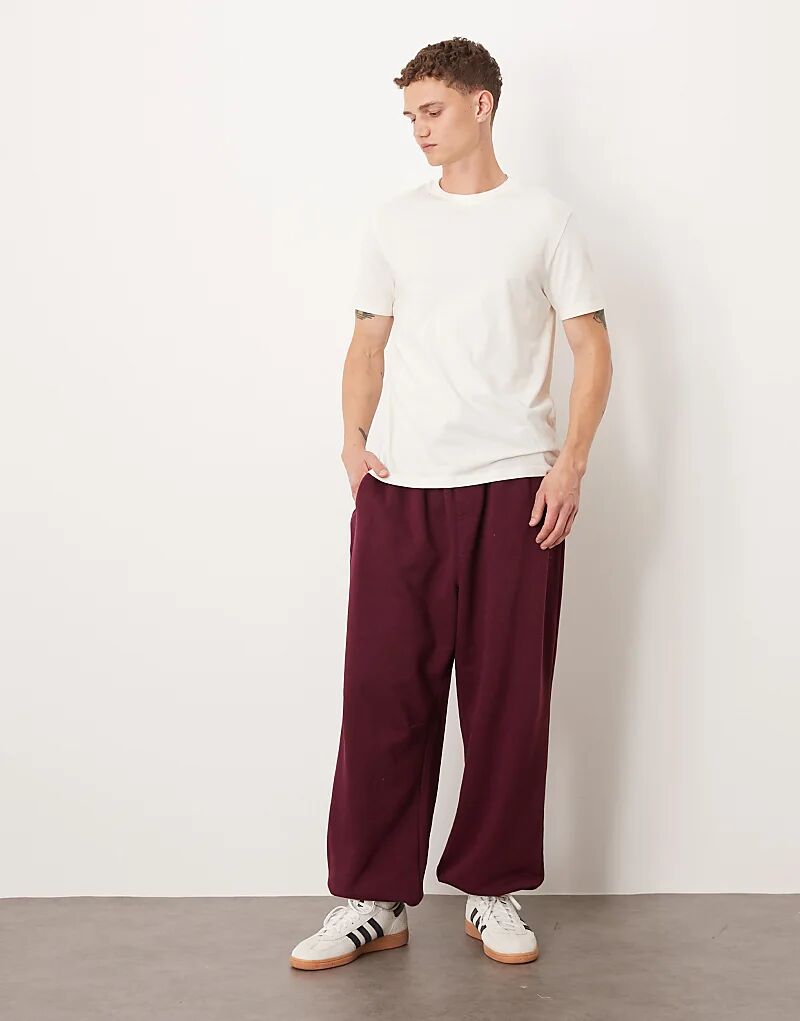 

Спортивные брюки Cotton On Super Baggy с манжетами цвета сливового бархата Cotton On