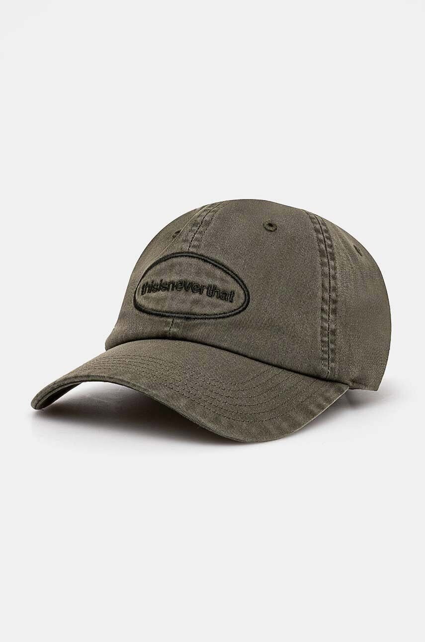 

Хлопковая бейсболка Overdyed E/T-Logo Cap thisisneverthat, зеленый