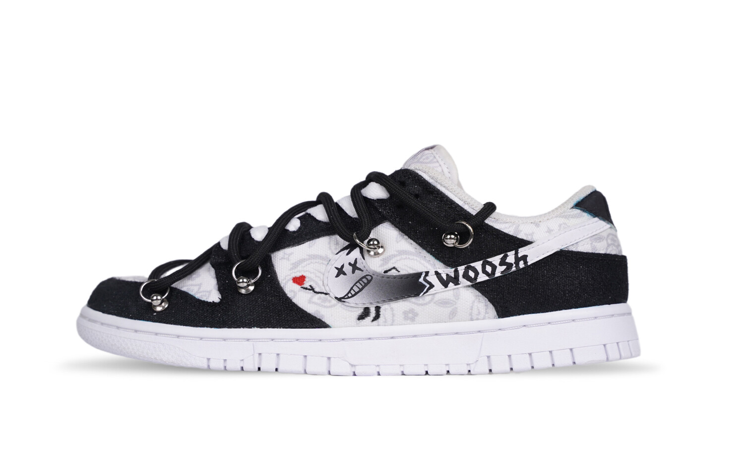 

Кроссовки Nike Dunk Skateboard Shoes Women's Low-Top Black White, Черный, Кроссовки Nike Dunk Skateboard Shoes Women's Low-Top Black White