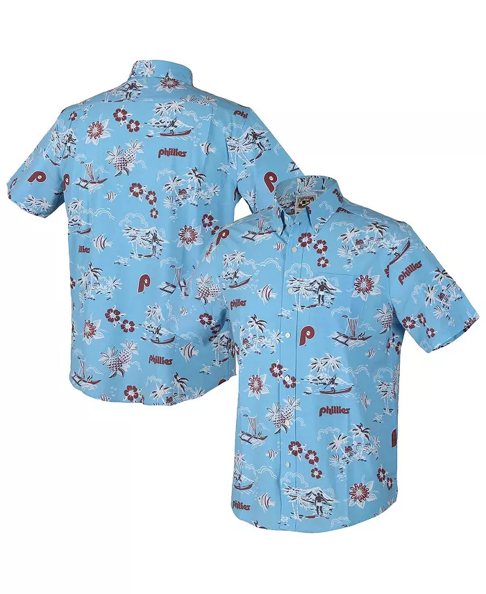 

Мужская голубая рубашка на пуговицах Philadelphia Phillies Kekai Reyn Spooner