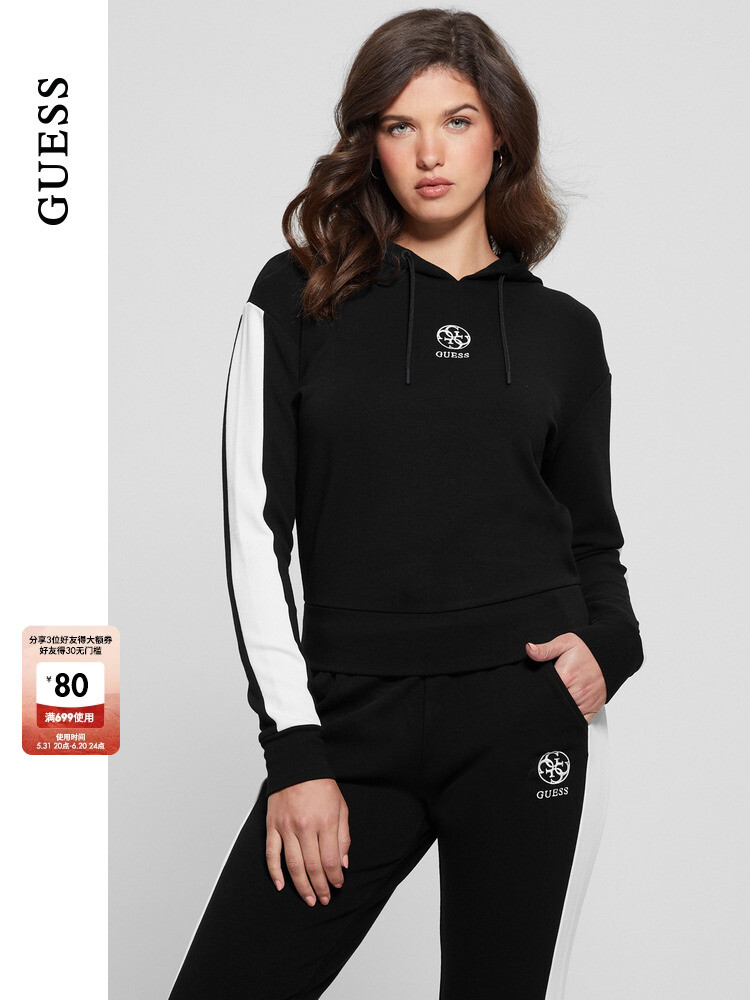 

Толстовка женская Guess с капюшоном, черный