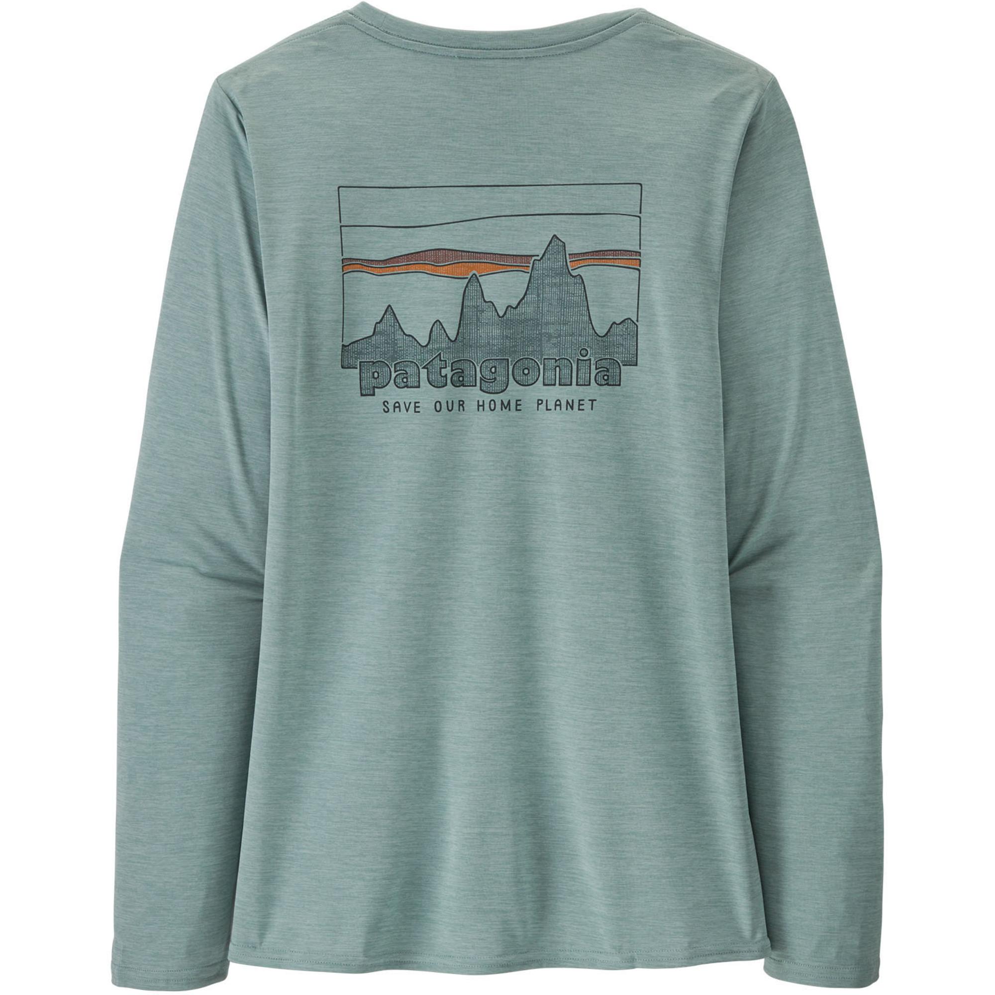 Женская футболка с длинными рукавами Capilene Cool Daily Graphic Patagonia, 73 Skyline Thermal Blue X-Dye — фото 3