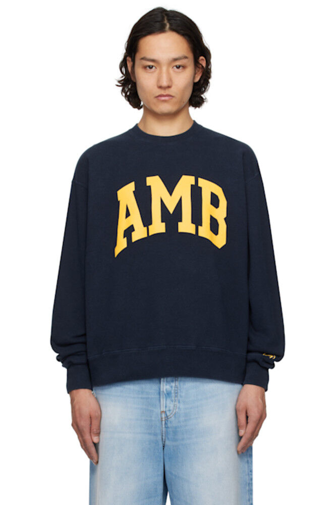 

Свитшот с принтом «AMB» темно-синего цвета AMBUSH