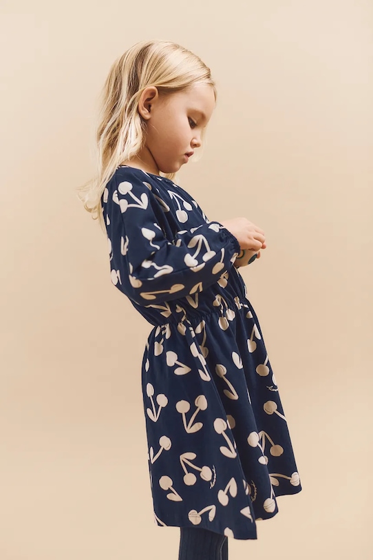 

Детское хлопковое платье Sadia Printed Dress Liewood, темно-синий