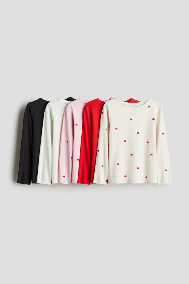 

Упаковка из 5 трикотажных рубашек H&M, красный