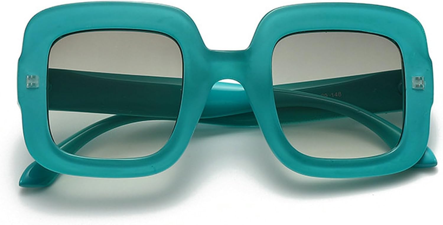 

Модные женские солнцезащитные очки большого квадратного размера в стиле ретро, ​​роскошные солнцезащитные очки с градиентным переходом, трендовые женские очки с защитой от УФ-излучения UV400 mincl, Green