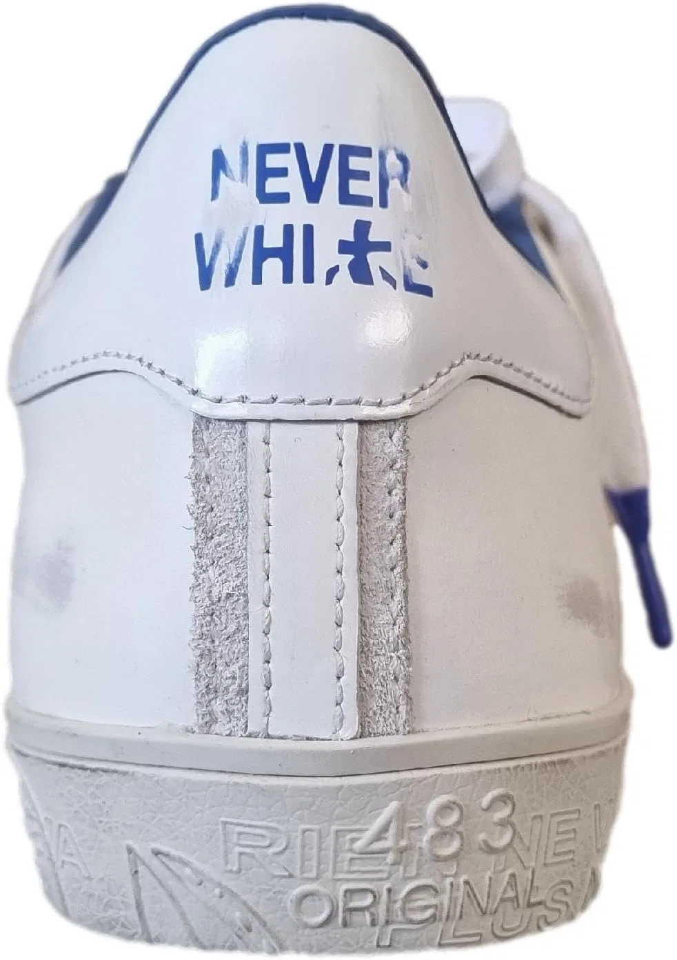 Кроссовки PREMIATA Herrenschuhe Lederschuhe Steven_6652 Weiß-Blau, Weiß Blau — фото 3