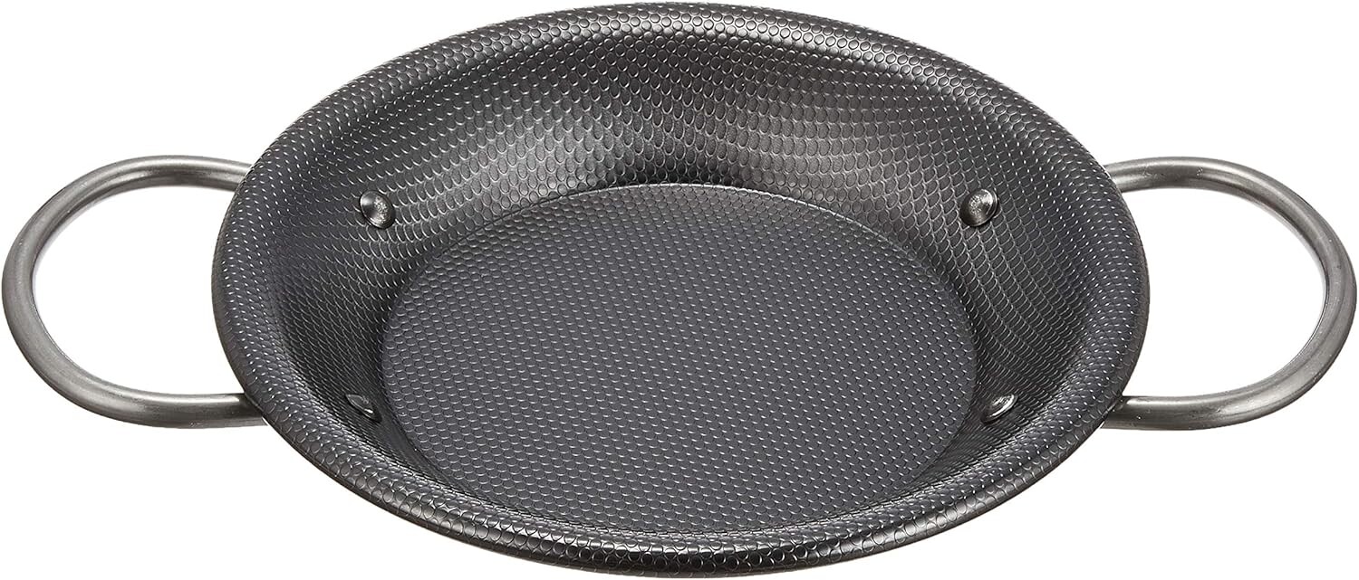 

Endo Shoji PPE1018 Профессиональная сковорода для паэльи, 7,1 дюйма (18 см), с тиснением, железо, сделано в Японии, Black