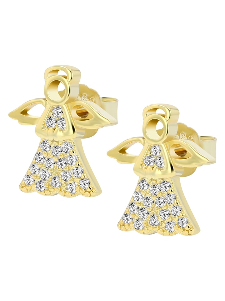 

Adeliás Женские серьги - серьги-гвоздики из серебра 925 пробы с золотым покрытием