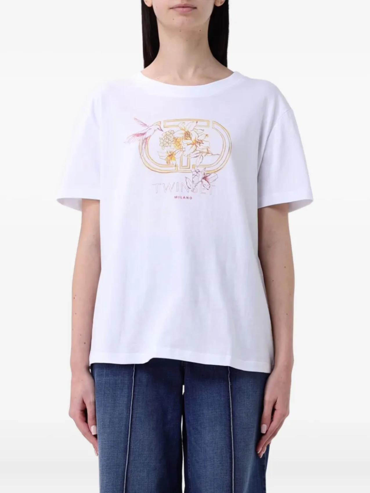 

Футболка из хлопка TWINSET, белый