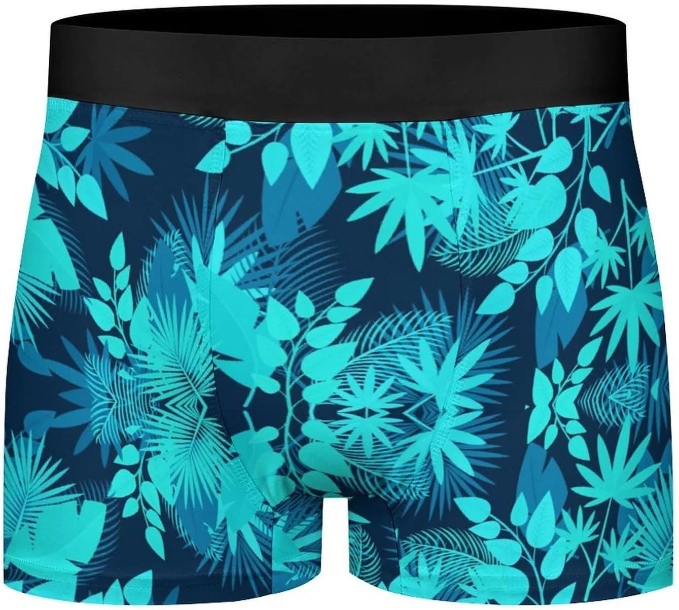 Боксеры с принтом Palm Leaves, Men’s Boxer Briefs Novelty Beach Underwear — фото 4