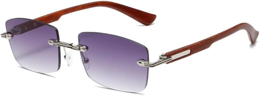 

Популярные модные женские солнцезащитные очки в винтажном стиле, без оправы, прозрачные, с градиентом, защита от УФ-излучения UV400, мужские TYUVIVO, Silver Gray Gradient