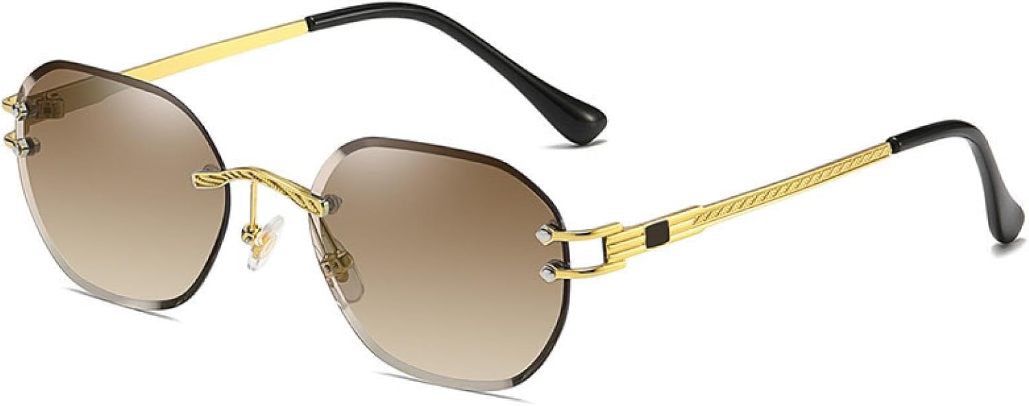 

Женские солнцезащитные очки без оправы овальной формы с прозрачными градиентными линзами цвета "океан", мужские солнцезащитные очки с защитой от УФ-излучения UV400 DSVIGF, 01