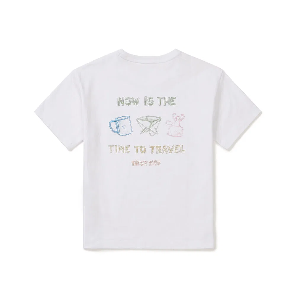 Детская футболка Aerocool Gear с короткими рукавами, белая, от Snowpeak Apparel Kids — фото 3