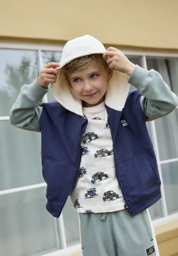 Толстовка на молнии с длинным рукавом Minymo, цвет серый Одиссей
