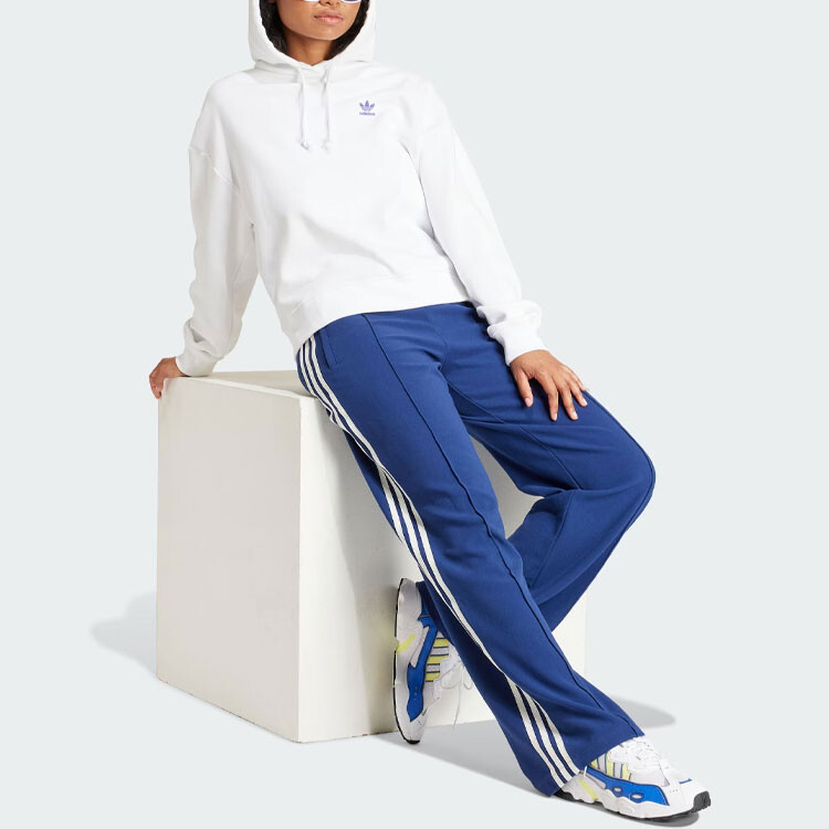 Классические трикотажные спортивные штаны Firebird женские темно-синие Adidas Originals — фото 4