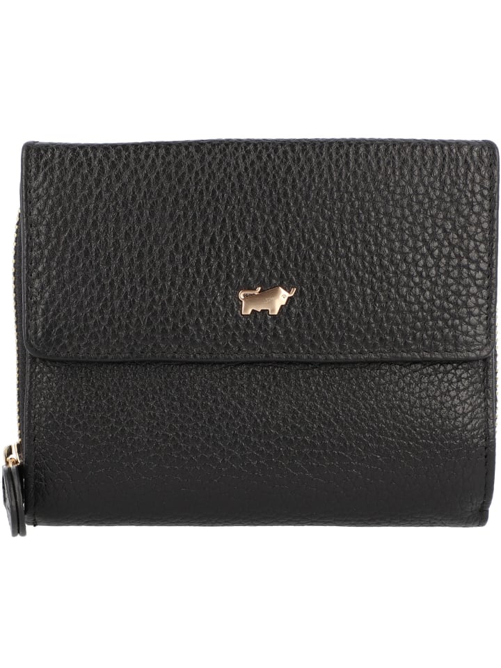 

Кожаный кошелек Asti RFID 12 см черного цвета Braun Büffel