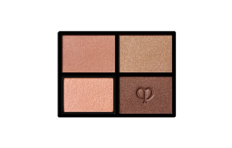 Clé De Peau Beauté Тени для век Starlight Diamond Radiance, 4 цвета, легко растушевываются, #5 Warm Brown - Exquisite Coral Reef