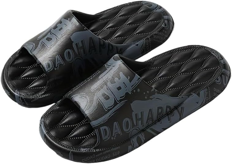 

Мужские, женские и детские модные слипоны Hhhchpm с цветочным принтом на платформе, унисекс, повседневные открытые тапочки с антискользящей подошвой для дома и улицы, серый