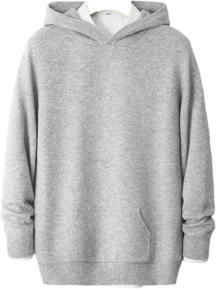 Свитер с капюшоном, 100% шерсть, меринос, Light Gray9