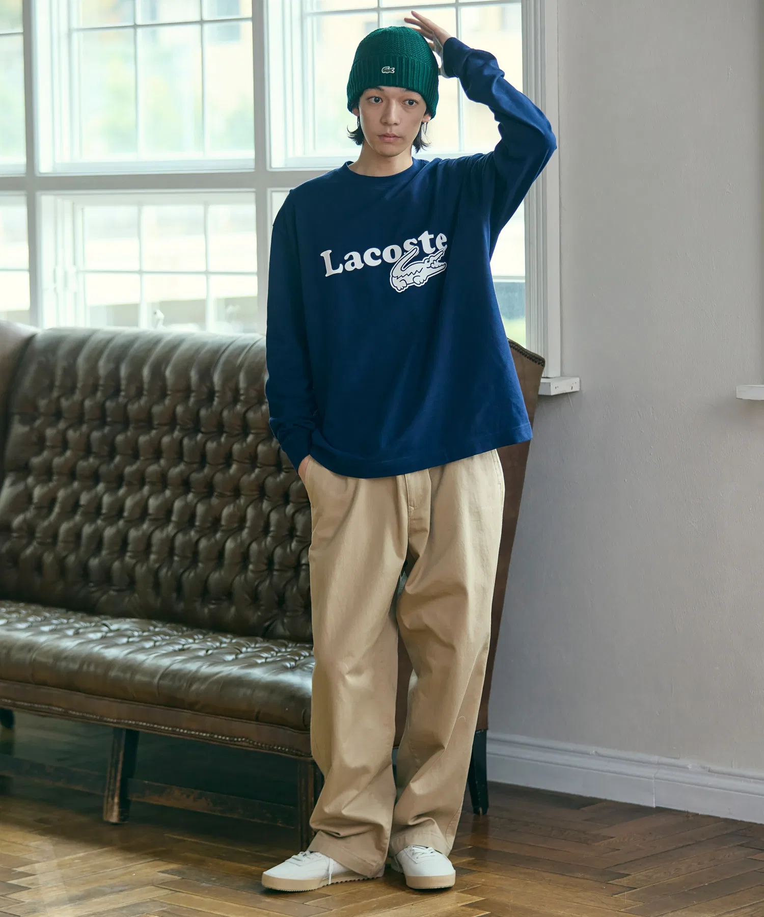 Мужские кроссовки из замши Lacoste AURA 225 чёрные — фото 3