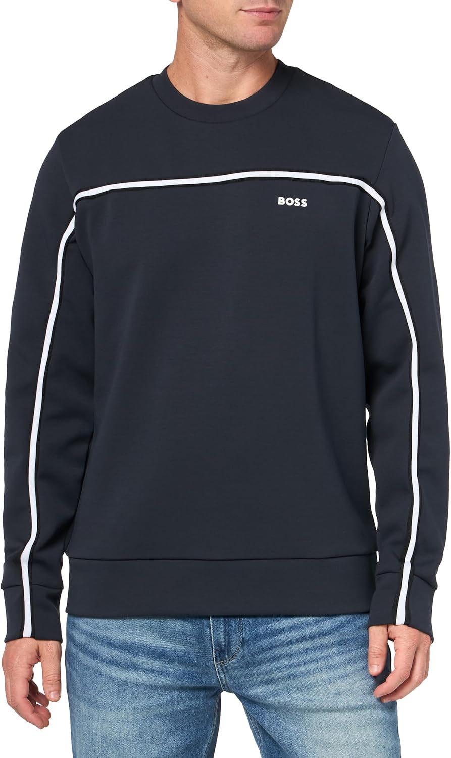 

Мужской свитер Hugo Boss Salbo 1 с круглым вырезом, синий