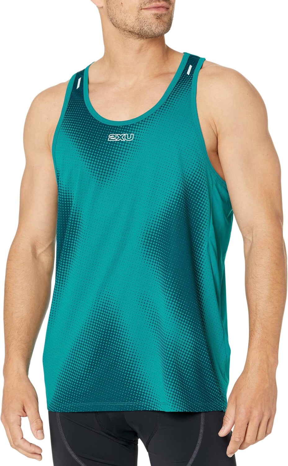 

Майка 2XU Light Speed Singlet, цвет Jade X/Glacier Reflective