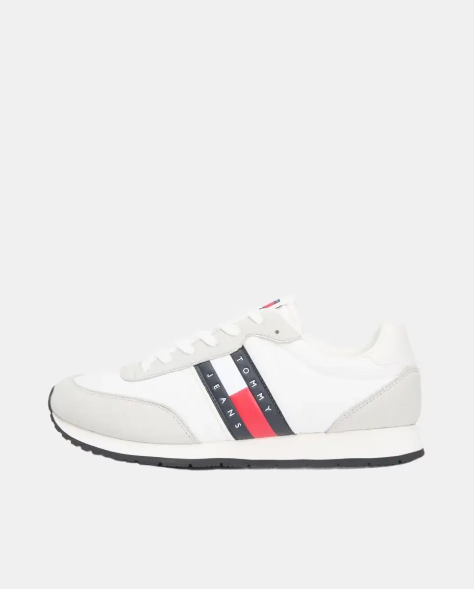 Tommy Hilfiger Белые спортивные кроссовки с красными и синими деталями — фото 2