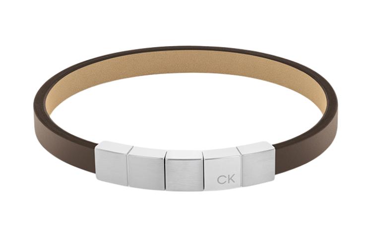 

Calvin Klein CK/Steel, кожаный браслет мужский Silver