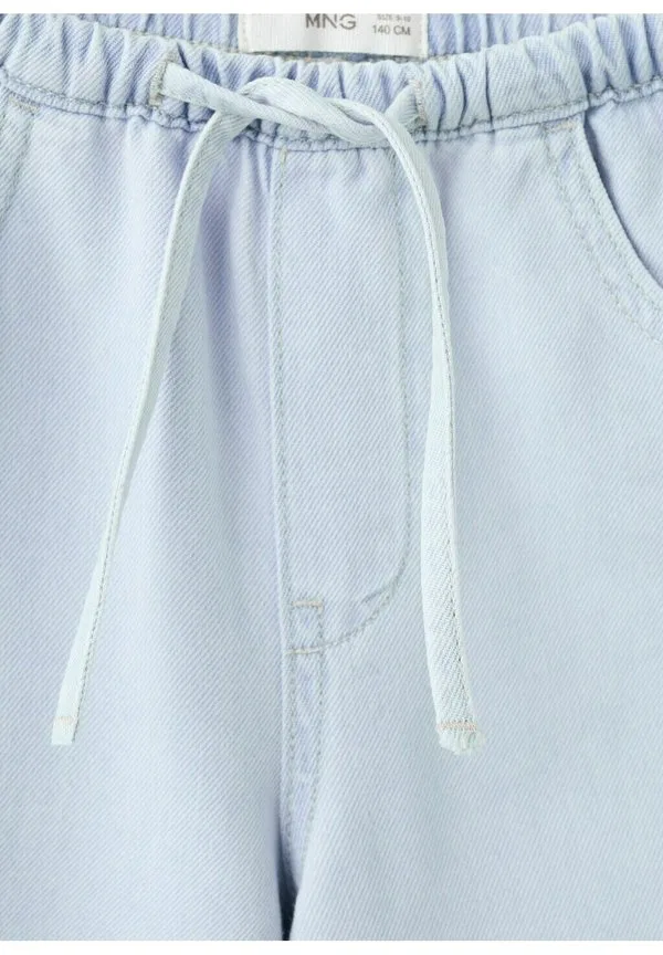 Детские джинсы свободного кроя для подростков Mango Kids, Light Blue — фото 4