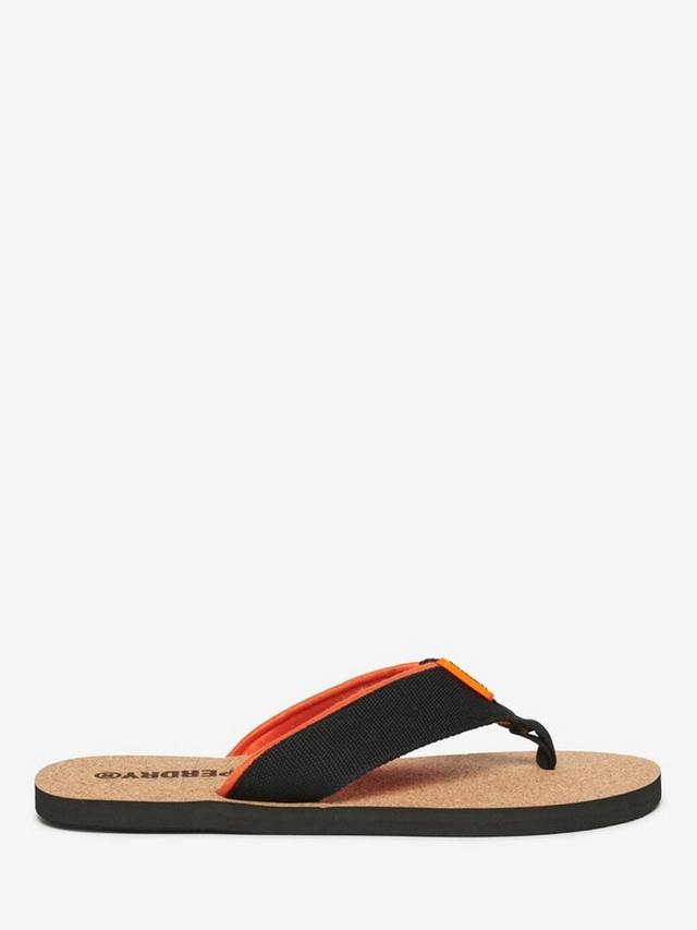 

Пробковые графические шлепанцы Superdry, черный