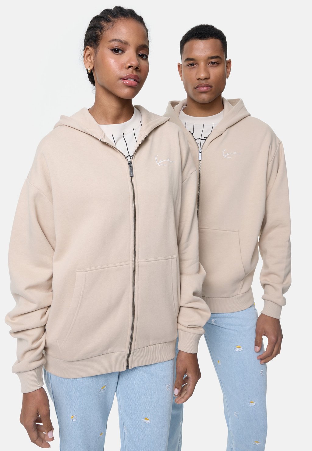 

Толстовка на молнии CHEST SIGNATURE ESSENTIAL ZIP HOODIE UNISE Karl Kani, серо-коричневый