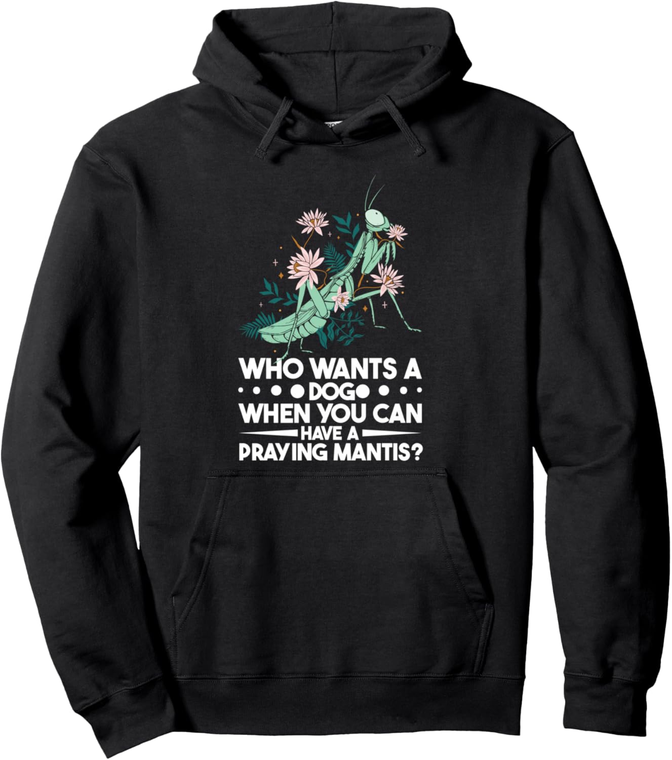 

Энтомолог, любитель насекомых, толстовка с капюшоном Praying Mantis Shirt, черный