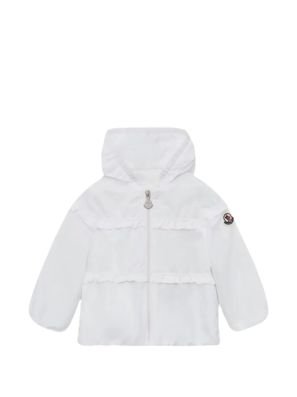 Куртка Hiti на молнии с оборками Moncler Enfant, белый