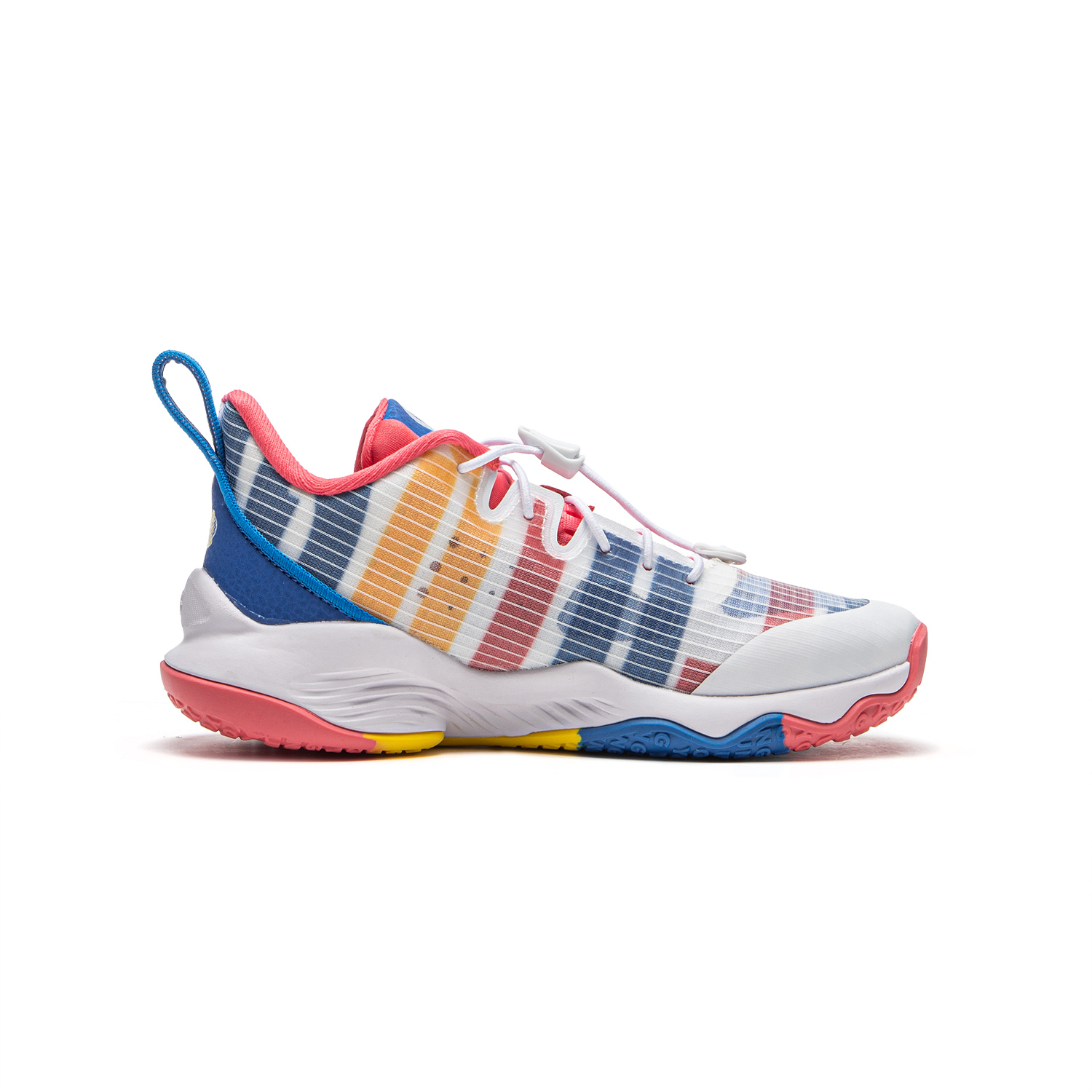 LINING YOUNG Кроссовки баскетбольные low-top с амортизацией rebound белый стандартный white/new french blue kids' — фото 3
