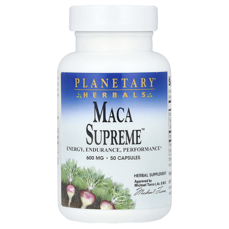 

Planetary Herbals, Maca Supreme , 1200 мг, 50 капсул (600 мг на капсулу)